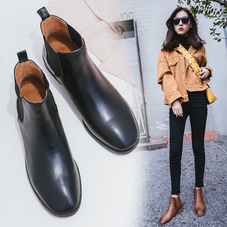 Sleeve Solid Color All-match Comfortable And Warm Short Boots