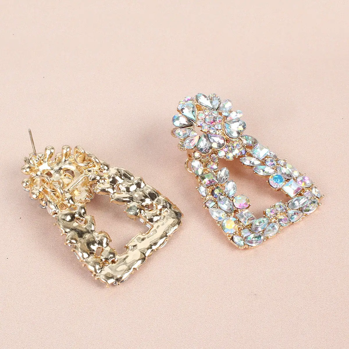 Colorful diamond earrings