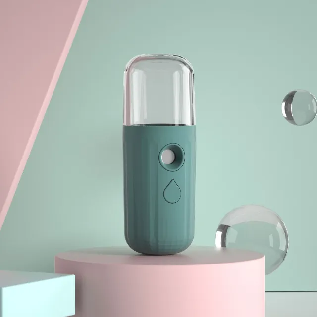 Steam Face Cold Spray Mini Portable Charging Mini Face Humidifier Green - Shop at LoveMi
