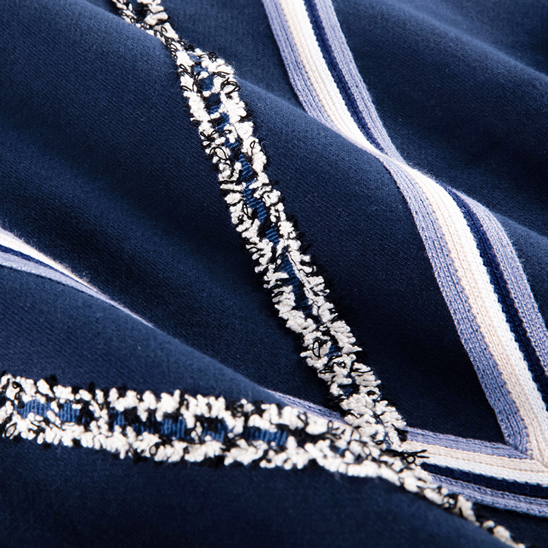 Ladies Navy Crew Neck Sweatshirt