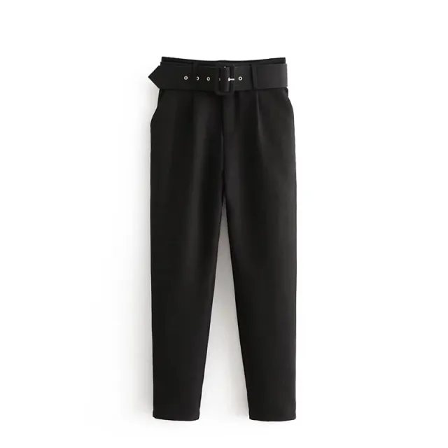 Women's belt pants Black - Shop at LoveMi