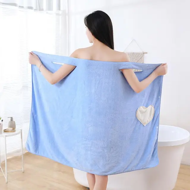 Ladies Sling Tube Top Bath Dress Variety Bath Towel Blue - Shop at LoveMi