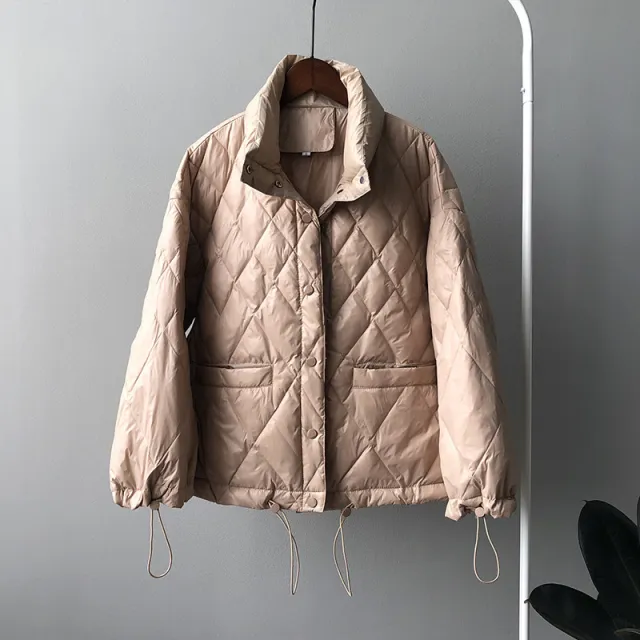Loose diamond fashion jacket Lotus Color - Shop at LoveMi