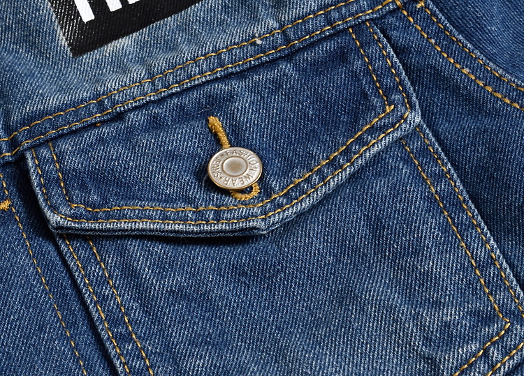 Trendy slim-fit lamb velvet thick denim jacket