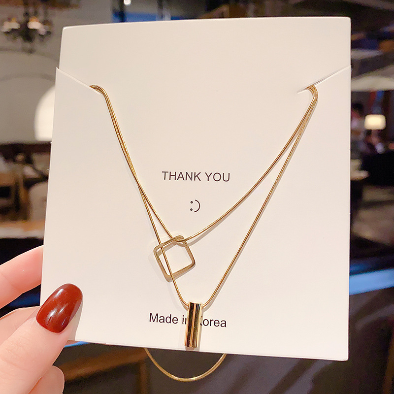 Temperament multilayer clavicle necklace