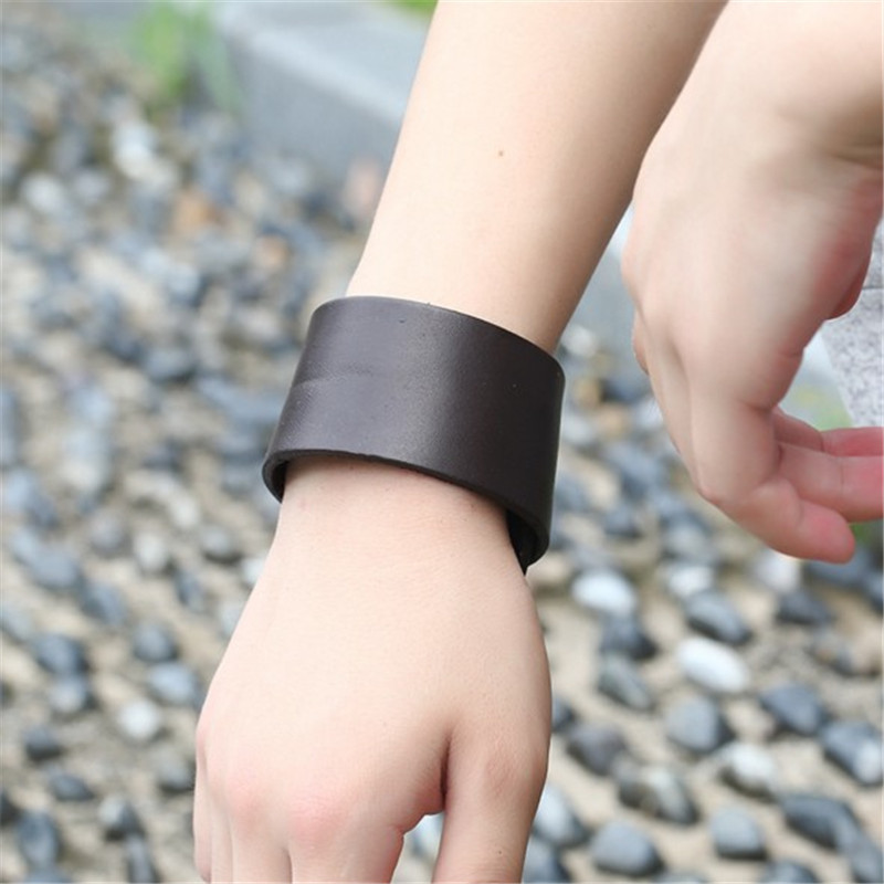 Vintage smooth leather bracelet