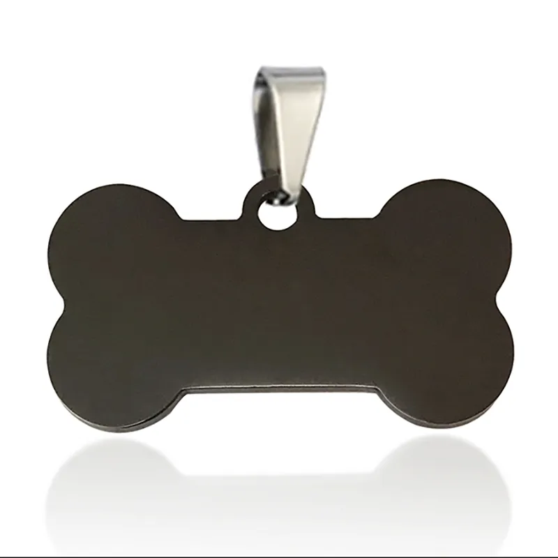 Stainless Steel Dog Tag Necklace Titanium Steel Pet Identity Tag Listing - A2