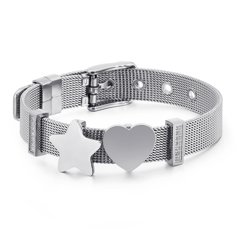 Star stainless steel mesh bracelet