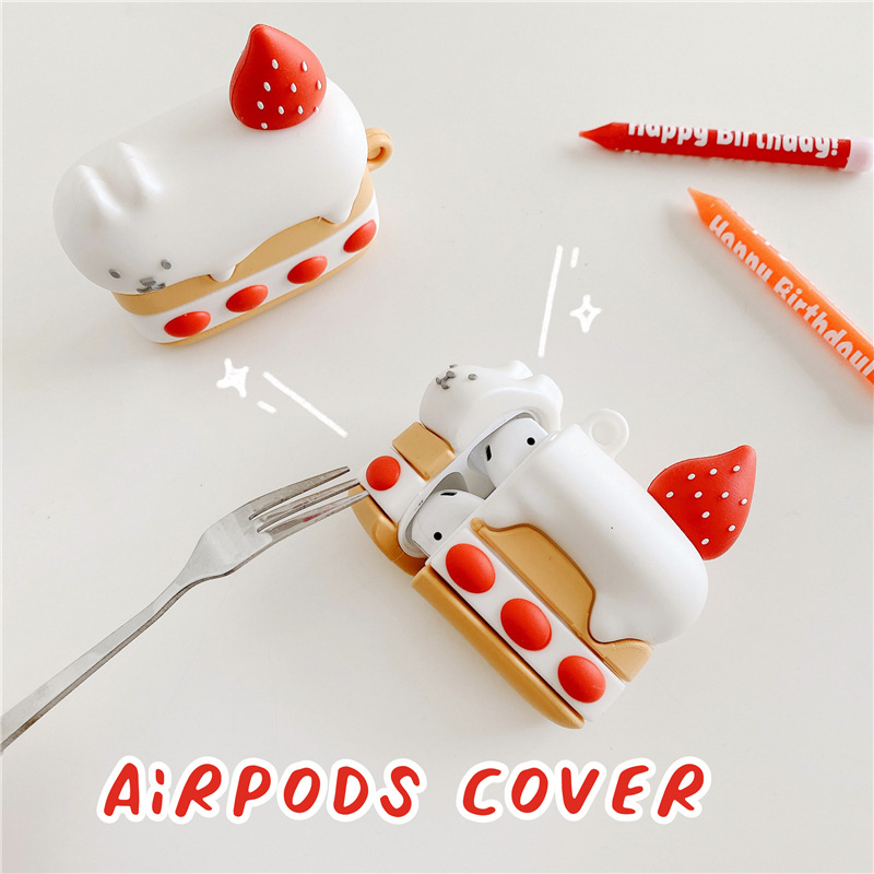 Compatible with Apple, Cute creative cat cake headphones