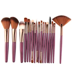 Eye Brushes, Blush Brush, Iip Brush And Fan-Shaped Makeup Brush Set - Purple - View 1