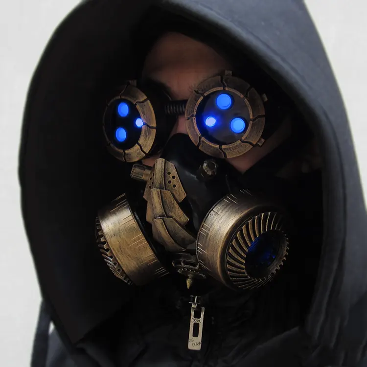 BadBoyStudio Steampunk Glasses Cyber Glow Mask Gas