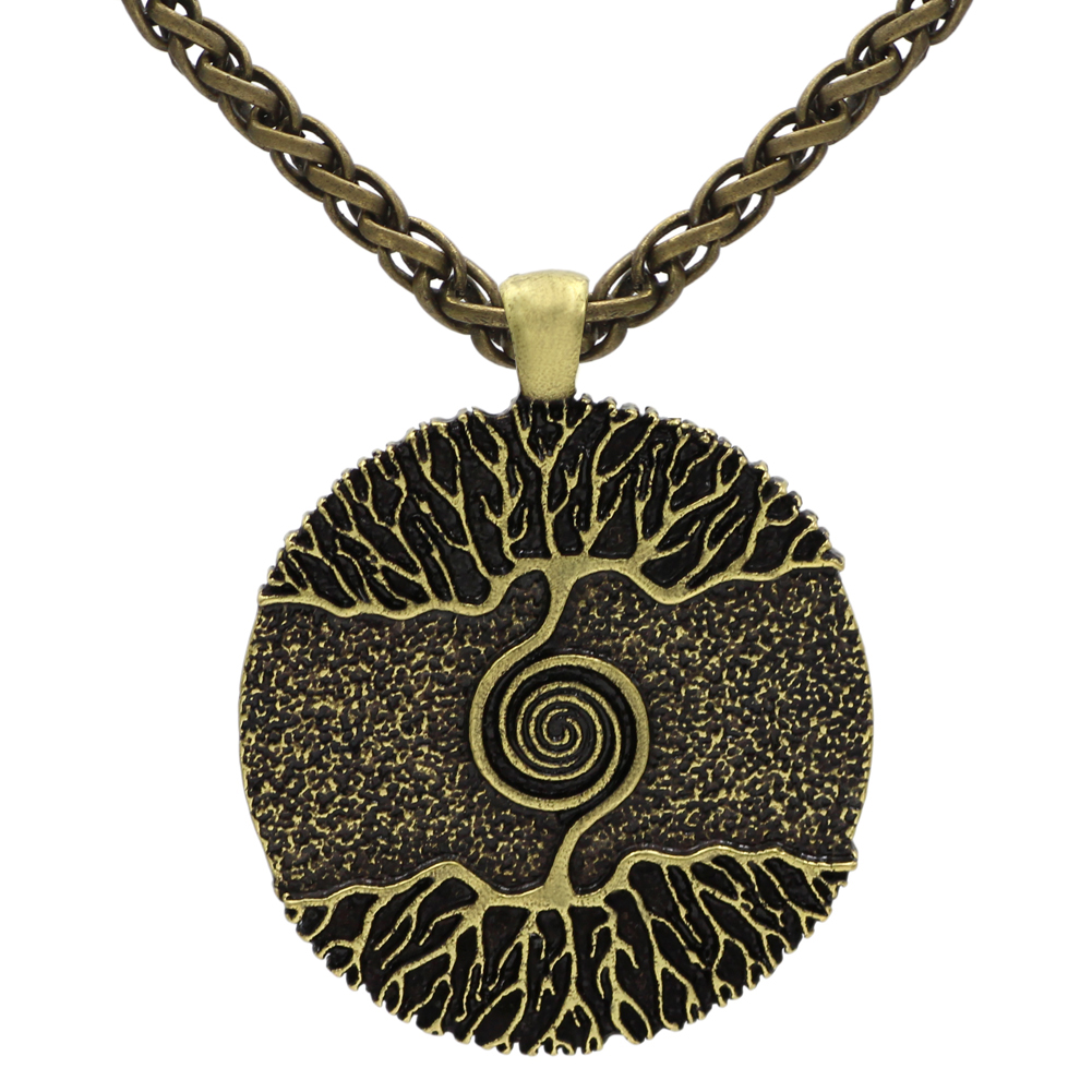 World tree double sided pendant Gold - Shop at LoveMi