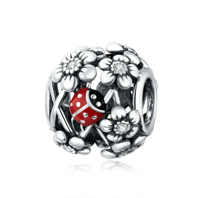 Garden Fairy S925 Silver Beads Fashion Seven Star Ladybug Bracelet Beaded Silver - Shop at LoveMi