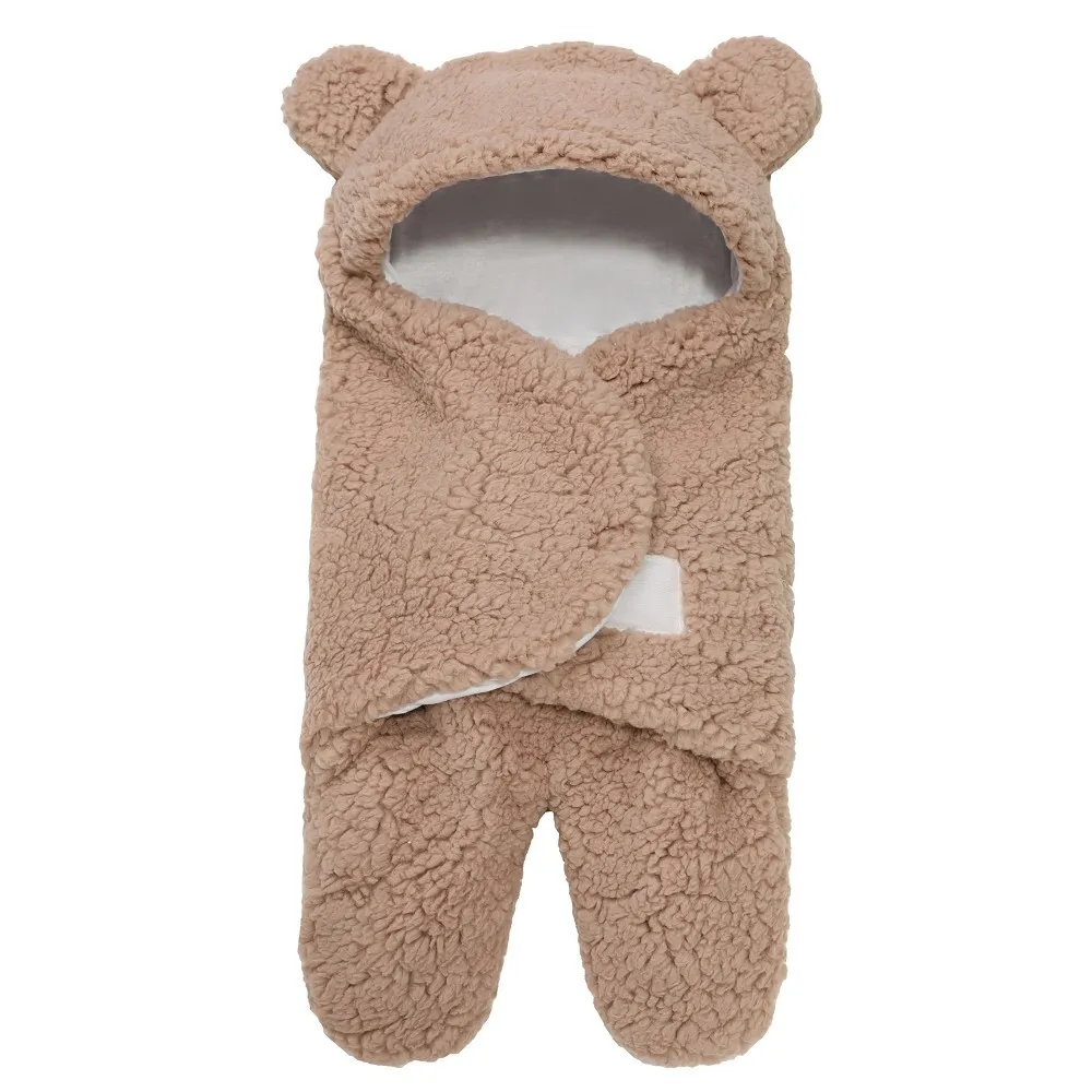 Lamb Plush Sleeping Bag Newborn Baby Swaddling Quilt – image 10