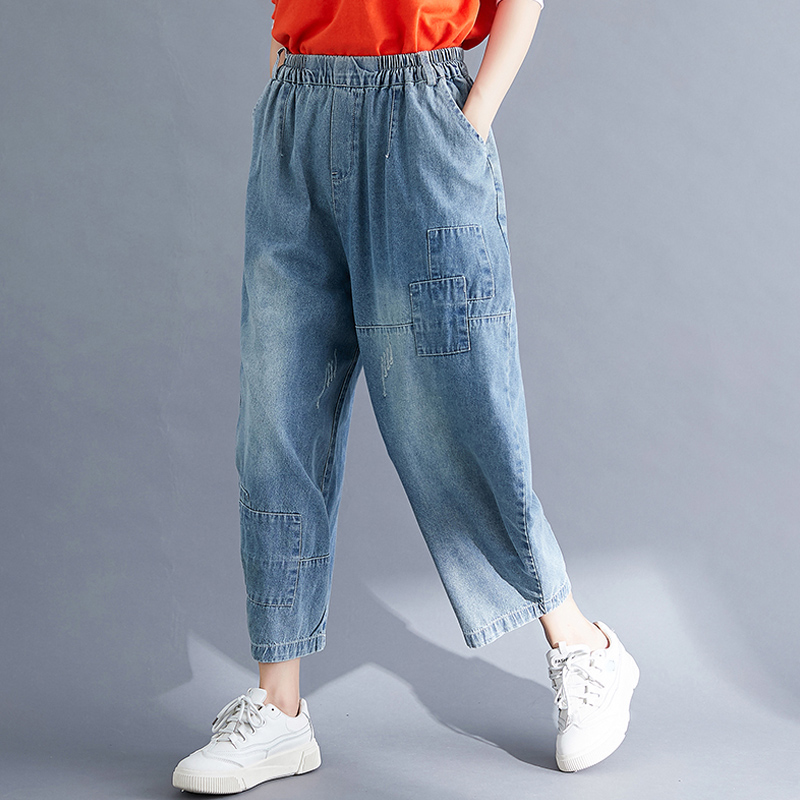Retro Loose and Thin Nine-point Harem Pants
