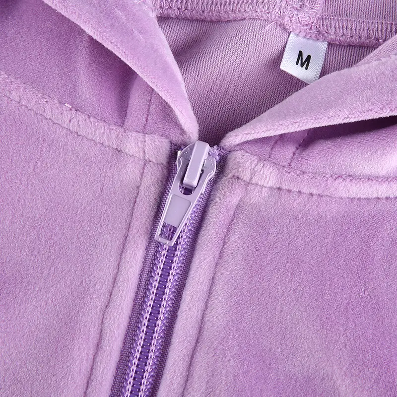 Short Skinny Zipper Hooded Sweater Coat