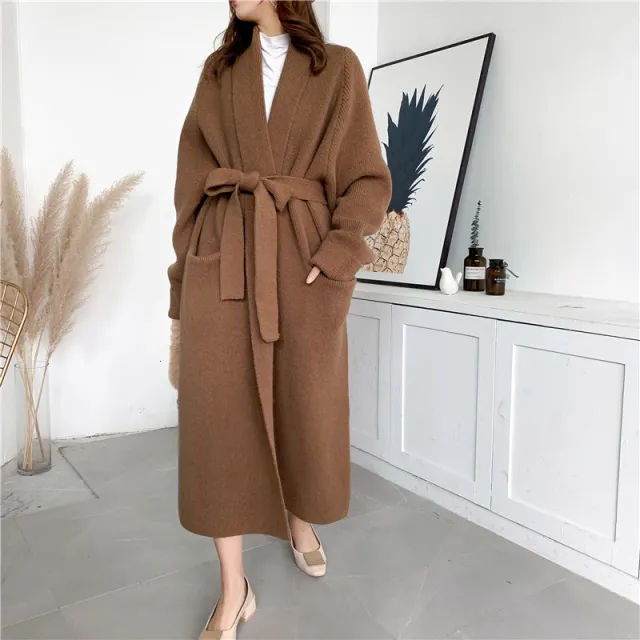 Sweater cardigan jacket Coffee - Shop at LoveMi