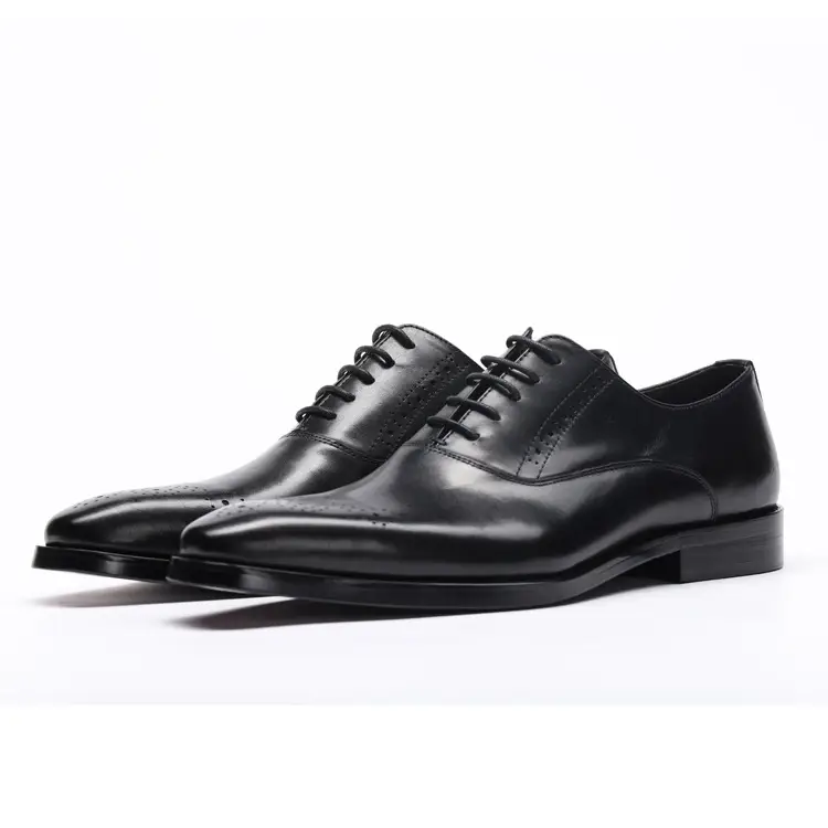 Business Men's Shoes Bullock Pointed Cattle Shoes
