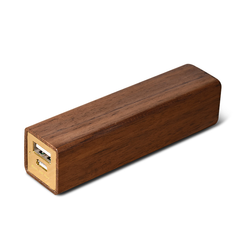 Portable Black Walnut Solid Wood Power Bank - Image 3