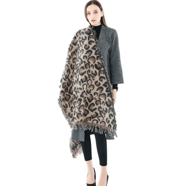 Animal leopard imitation cashmere Khaki - Shop at LoveMi