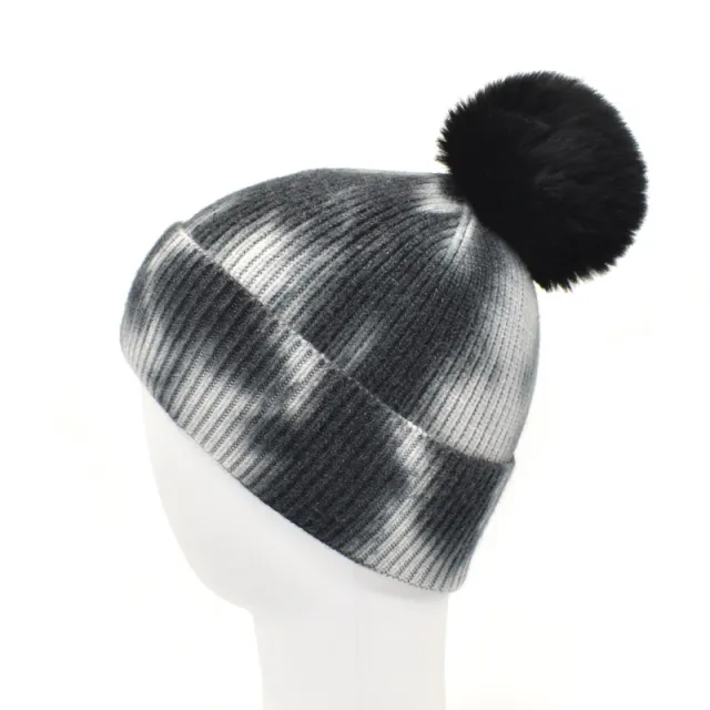 Fur hat woolen hat Dark Grey - Shop at LoveMi