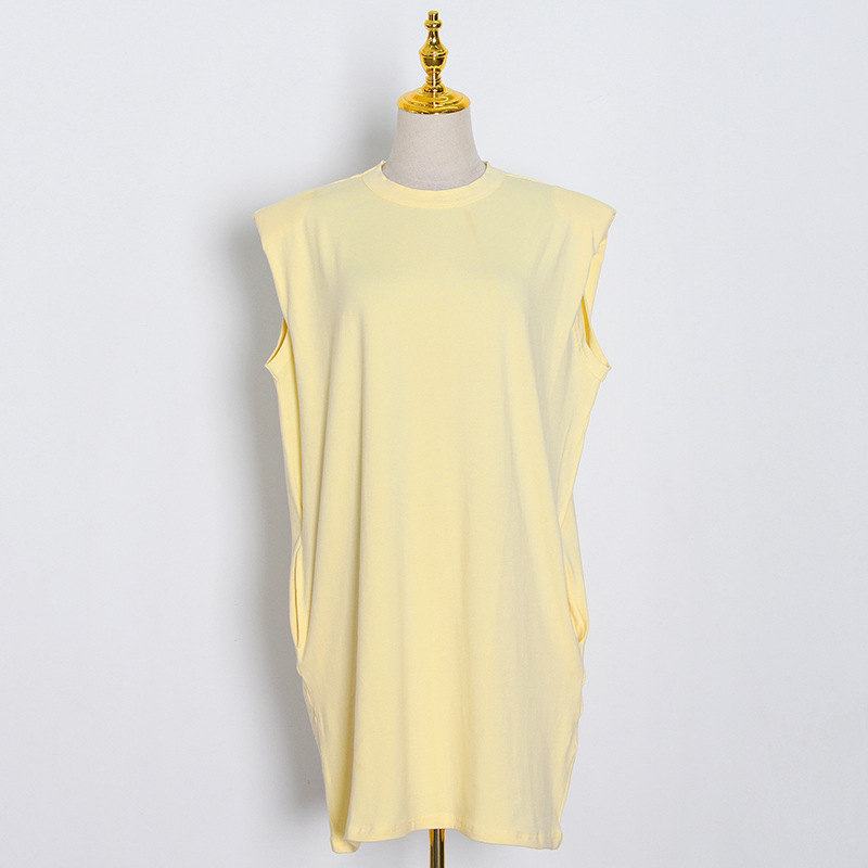 Cotton Round-Neck Short Dress, picture 6 of 9