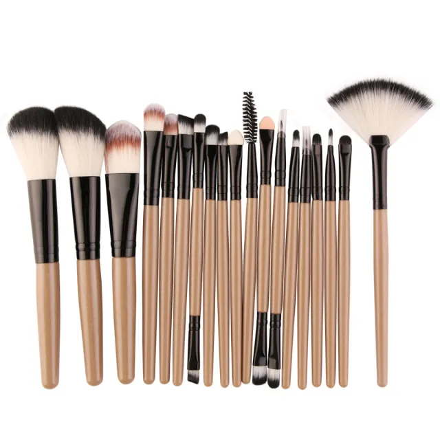 Eye Brushes, Blush Brush, Iip Brush And Fan Shaped Makeup Brush Set Brown - Shop at LoveMi