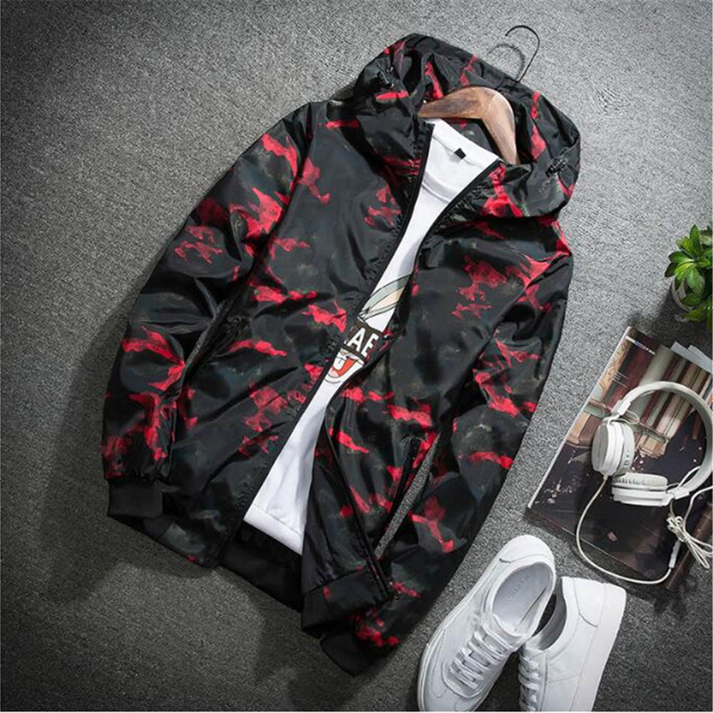Camouflage jacket hooded jacket