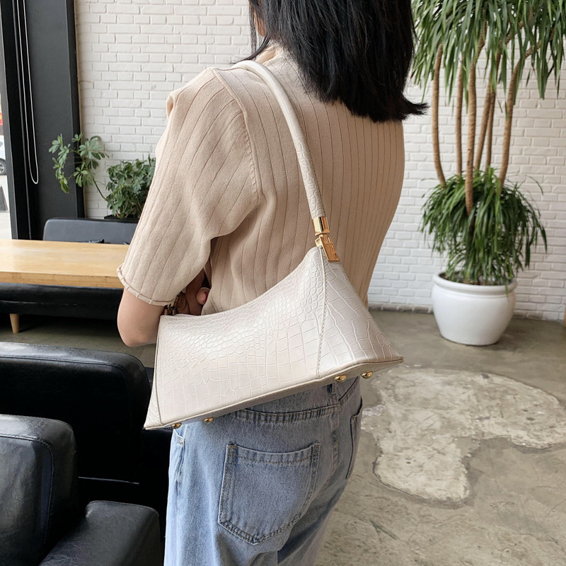 Stone pattern underarm shoulder bag