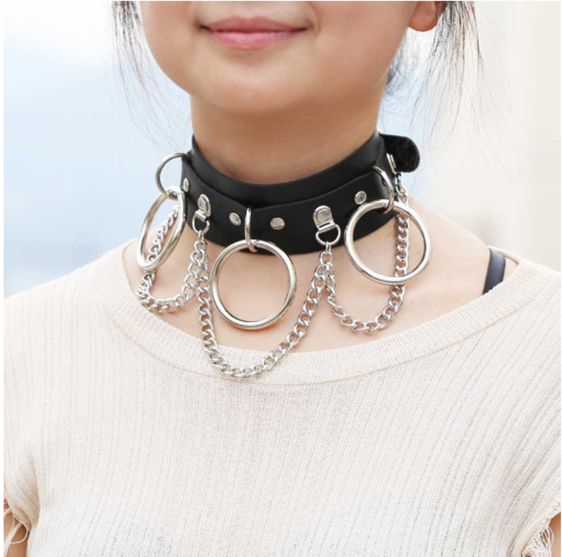 Exaggerated Personality PU Leather Collar Necklace