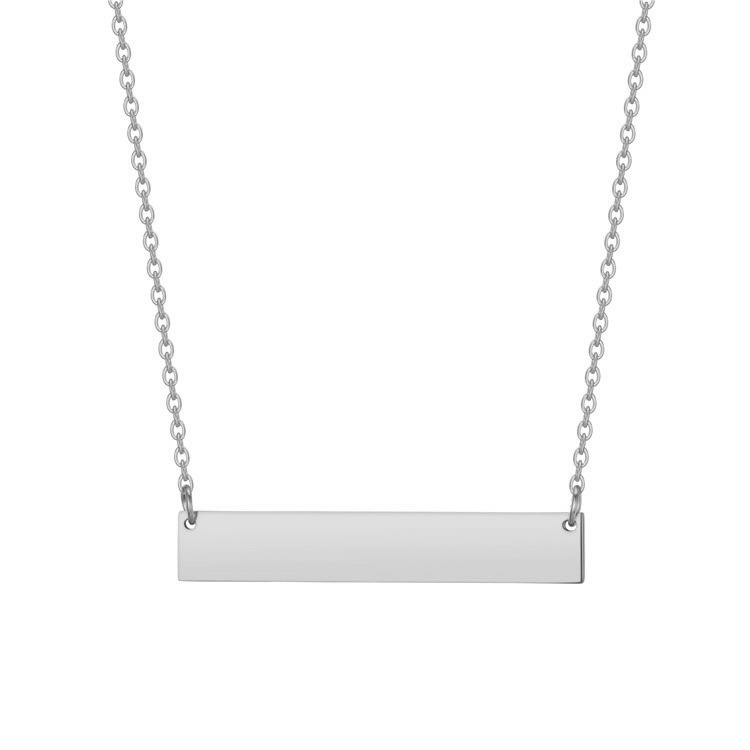 Popular horizontal bar stainless steel necklace
