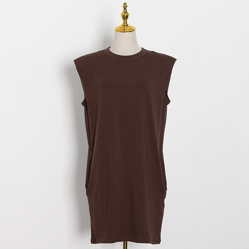 Round-Neck Shoulder-Pad T-Shirt Dress, picture 5 of 6