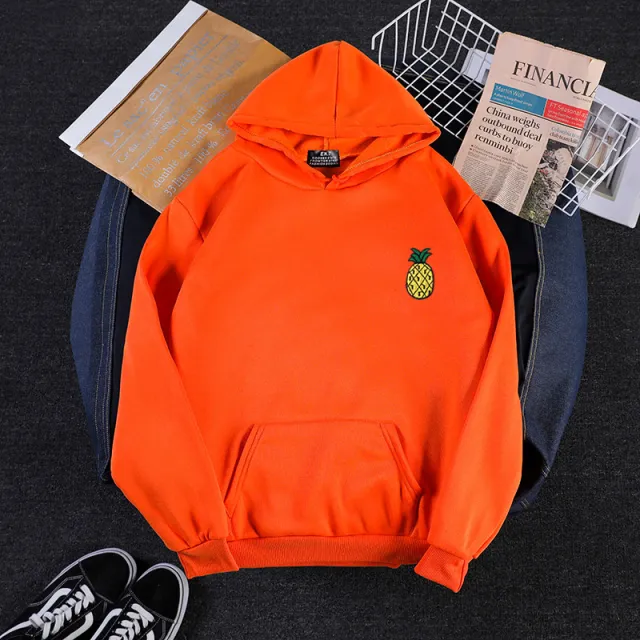 Pullover Fruit Print Sweatshirt Fall Winter Orange - Shop at LoveMi