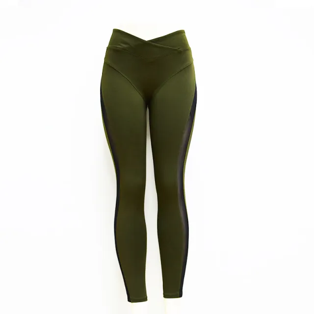 New Women Elastic Sport Yoga High Waist Pants Leggings Green - Shop at LoveMi