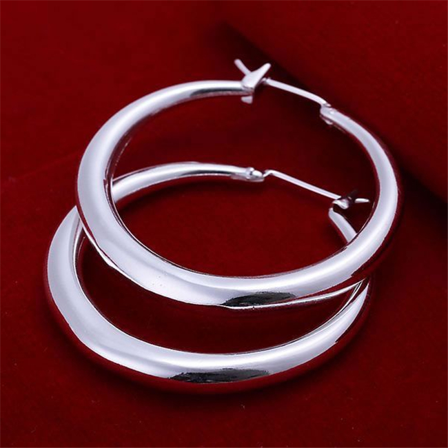 Women's silver-plated earrings