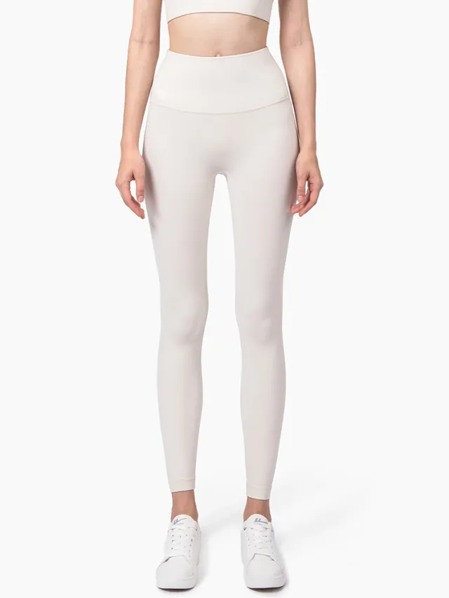 Non marking Yoga Pants Sports Tight And Thin Women Light Ivory - Shop at LoveMi