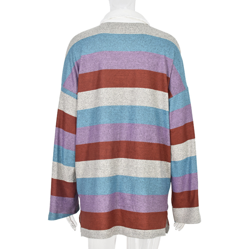 Striped contrast sweater