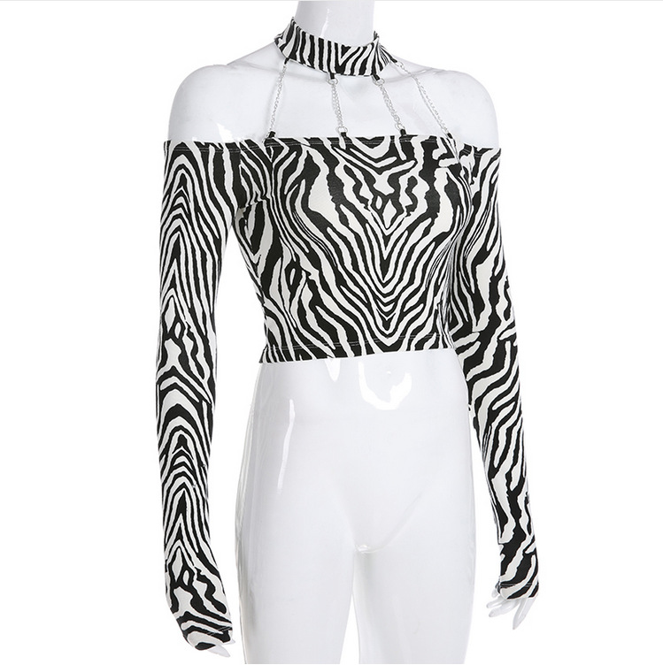 Sense umbilical neck short sleeve top