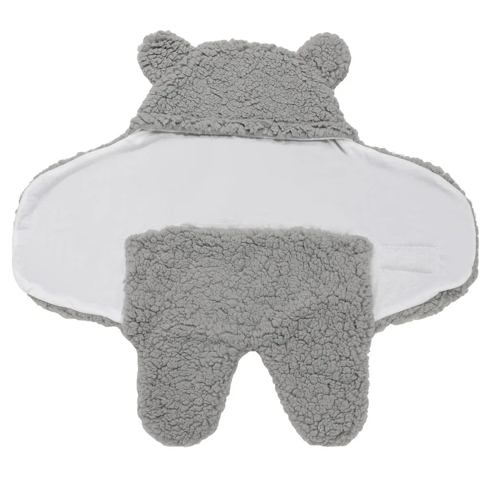 Lamb Plush Sleeping Bag Newborn Baby Swaddling Quilt – image 4
