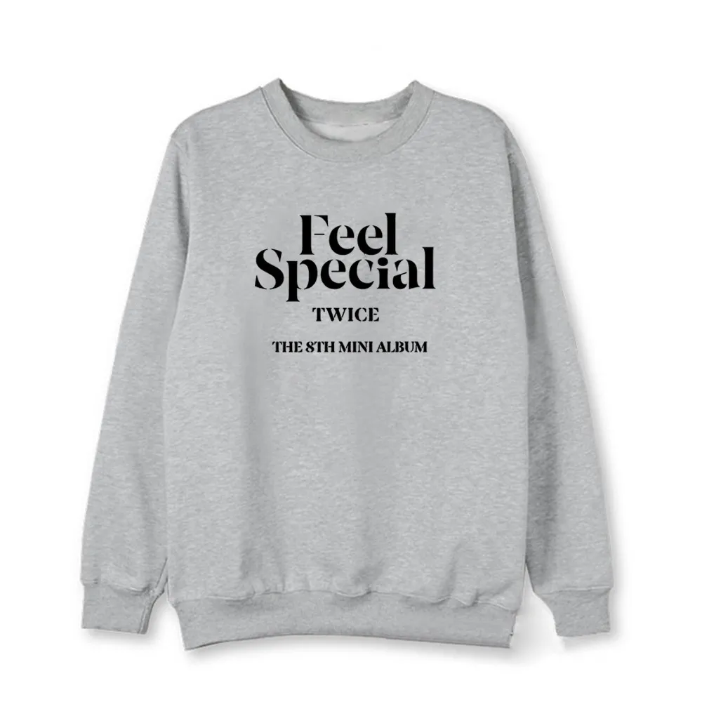 Fleece crew neck sweater coat - Thin Grey