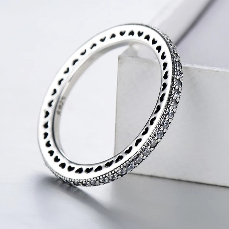Peach Heart Shaped Hollow Ring
