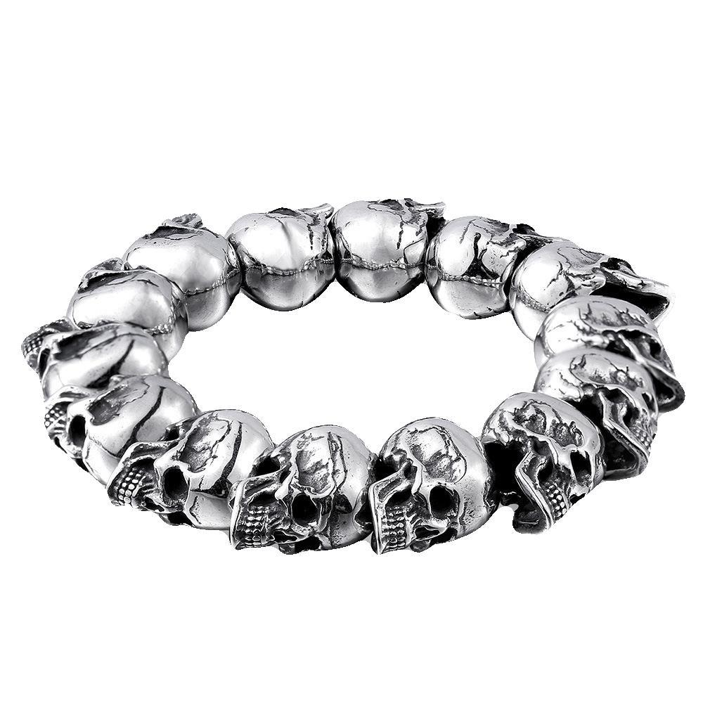 All-match Steel Warrior Skull Punk Bracelet