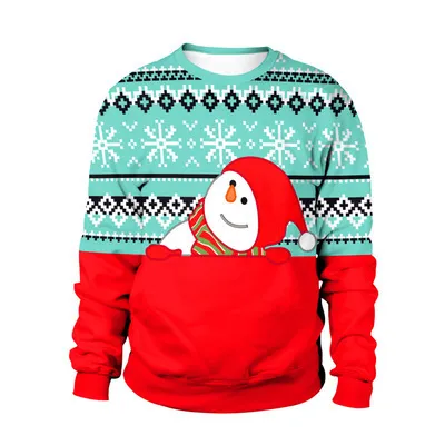 New Christmas round neck hoodie A Snowman Xl - Shop at LoveMi