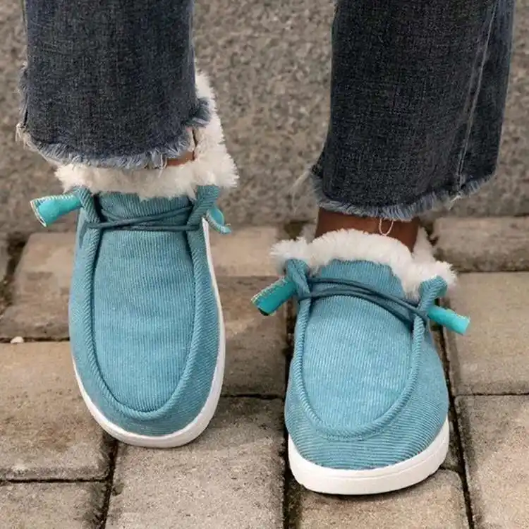 Flat warm cotton shoes cross-border ladies flat shoes