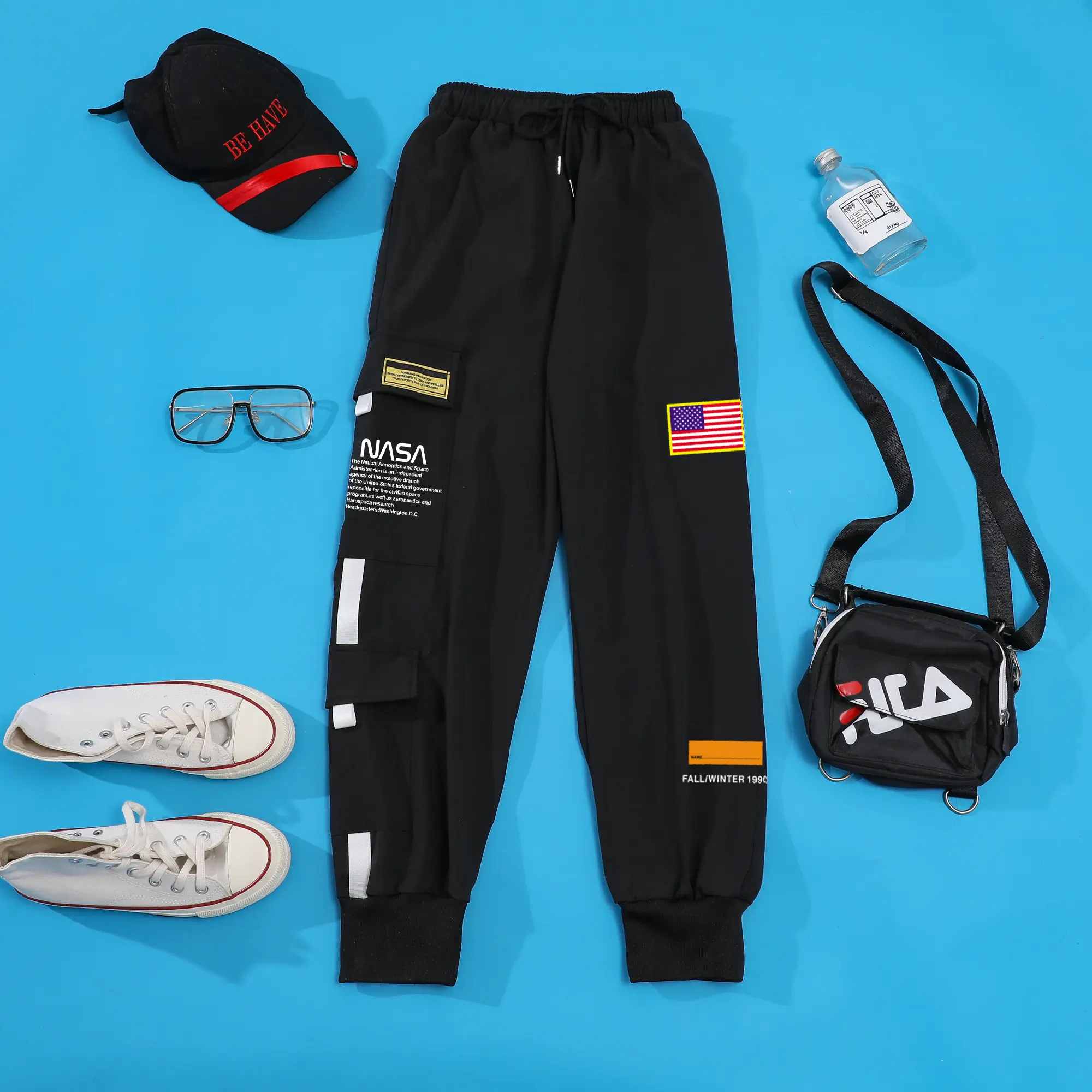 Spring And Autumn Korean Casual Hip-Hop Overalls
