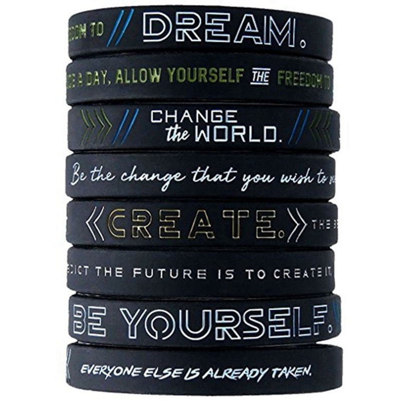 Be Yourself Change The World Create Dream Silicone Bracelet