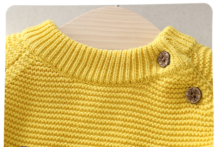 Baby Plus Velvet Thickened Base Knitted Sweater
