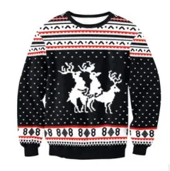 New Christmas round neck hoodie - Milu Deer-S - View 1