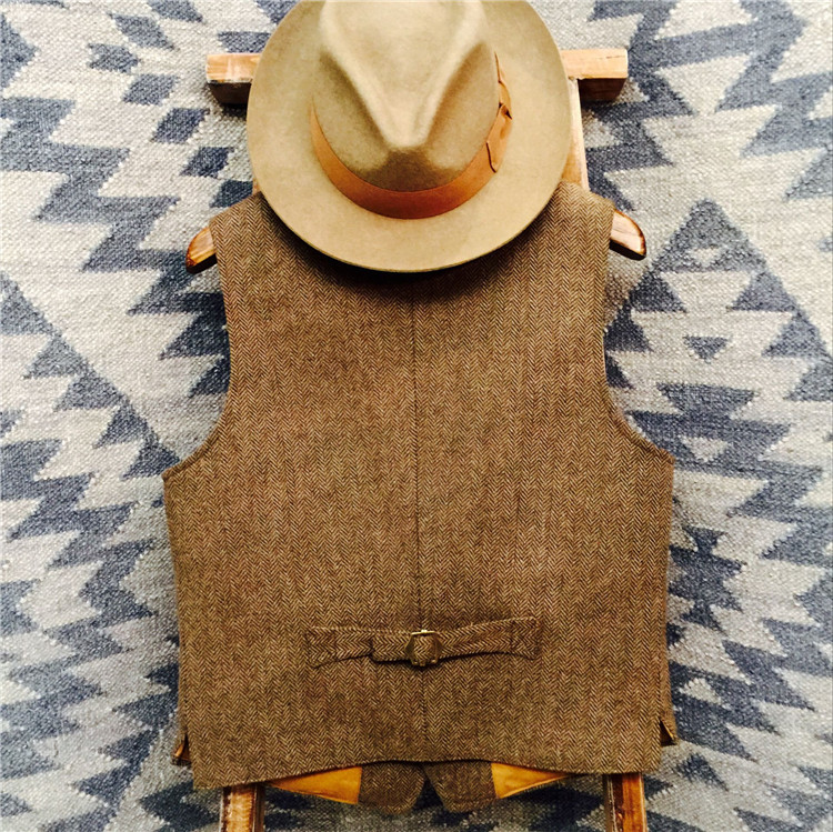 Men's autumn and winter woolen thick retro vest