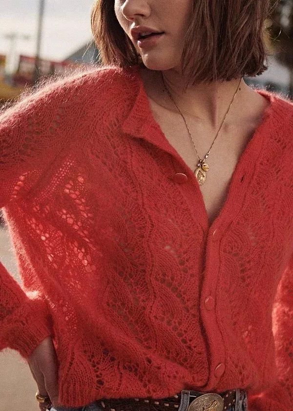 Knitted cardigan jacket